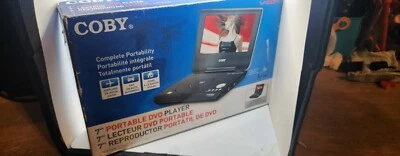 COBY 7″ Widescreen TFT LCD Portable DVD/CD/MP3 Player TFDVD7008. - No Sound - Image 1 of 4