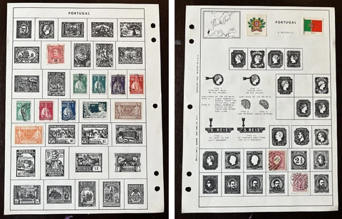 MINT USED PORTUGAL STAMPS LOT ON ALBUM PAGE HUMBERTO, SHORT SET & MORE Cover
