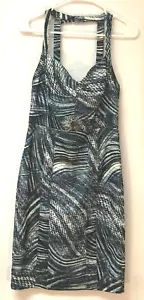 Alberto Makali Women 2 Dress A-Line Full-Zip Backless Geometric Stretch Lined - Picture 1 of 10