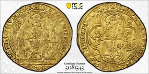 1328 - 1350 Philippe VI France Gold Ecu D'Or Dup 249E PCGS AU55 4869 - Picture 1 of 7