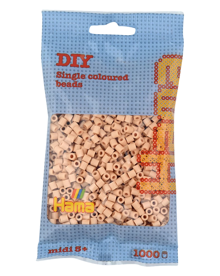 1000 Midi Bügelperlen - Beige 207-27 Ø 5 mm Hama Perlen Steckperlen Beads  - Bild 1 von 1
