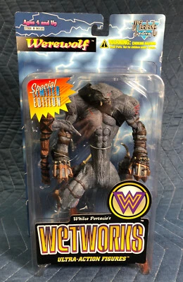 1995 WetWorks Hombre Lobo Gris con Accesorios Figura Spawn McFarlane Serie 1 NUEVO Foto 1 de 3