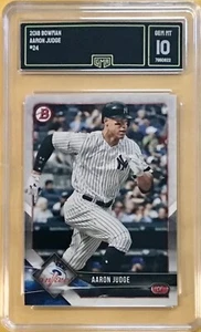 2018 BOWMAN #24 - AARON JUDGE - GMA 10 - GEM MINT - Picture 1 of 1