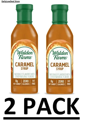 2 PACK - Walden Farms Calorie Free Syrup Caramel 12 fl oz Bottles - GLUTEN FREE - Image 1 of 4