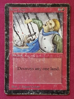 Magic The Gathering BETA STONE RAIN red card MTG - Image 1 of 2