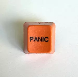 Orange PANIC Tastenkappe IBM Model M Ersatz Unicomp - Humor / Lustig - Bild 1 von 5
