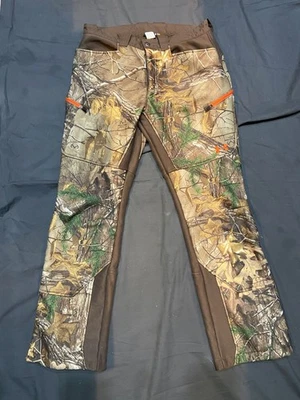 Under Armor 男式裤子真树风暴抓绒衬里迷彩冬季尺寸 34 x 32 — 第 1/4 张图片