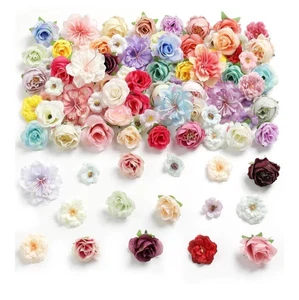  100 Stück kleine Kunstblumen zum Basteln Mini Kunstblumenköpfe Großpackung für  - Bild 1 von 9