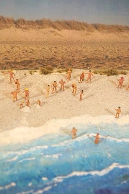 H0  24 Badende am Ostsee FKK Strand Nacktbadestrand wie PREISER 24 Figuren - Bild 1 von 4