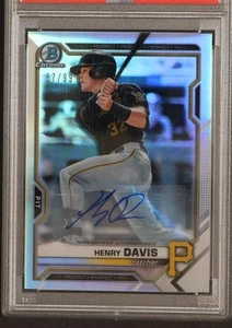 2021 Bowman Draft BDC48 Henry Davis Chrome Auto /199 PSA 8 NM-MT - Bild 1 von 2