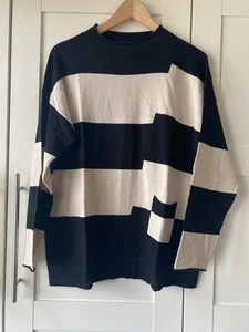 Feinstrickpullover von Le Comte, Gr.44, Creme/Schwarz, Topzustand - Bild 1 von 4