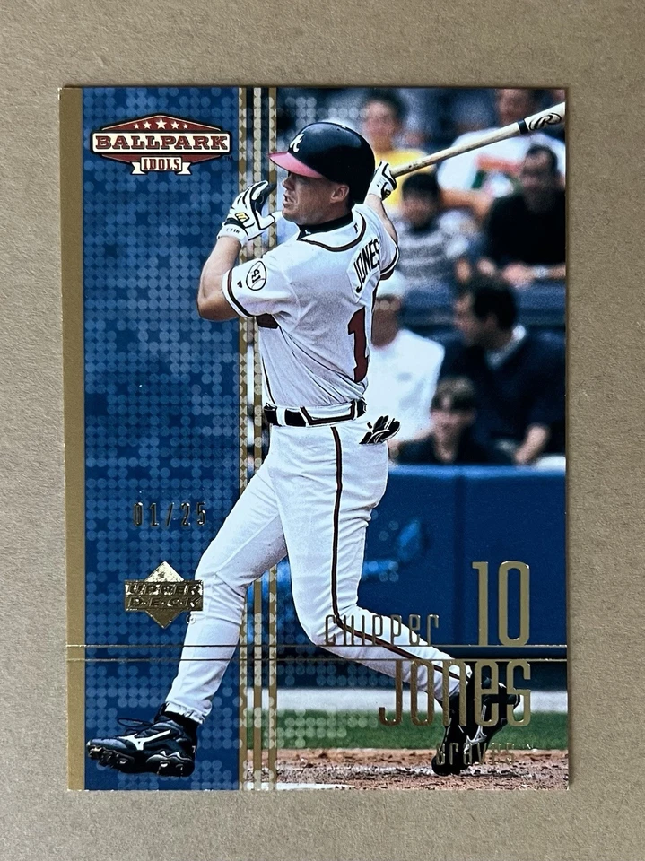 2002 Upper Deck Ballpark Idols - Chipper Jones #100 Gold /25 Atlanta Braves - Image 1 of 4