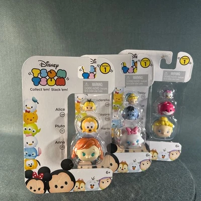 Disney Tsum Tsum Series 1 Jakks Pacific Vinyl Figure Lot Alice Pluto Anna Daisy - Image 1 of 4