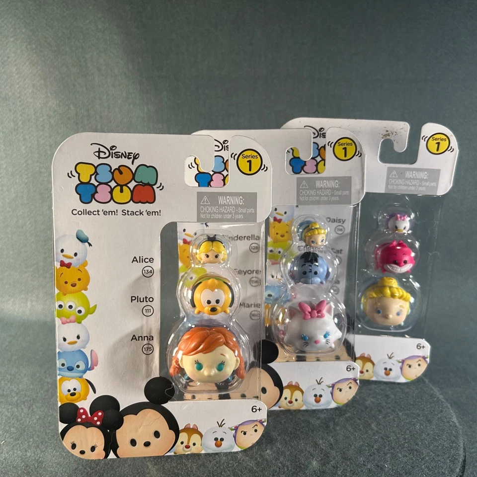 Disney Tsum Tsum Series 1 Jakks Pacific Vinyl Figure Lot Alice Pluto Anna Daisy - Image 1 of 4