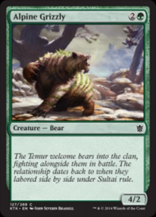 Alpine Grizzly -Foil Medium Play MTG Khans of Tarkir - Image 1 of 1
