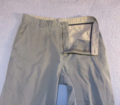 J Crew Pants 33 Mens Giant Fit 100% Cotton Chino Flat Front Measures 33x32 - Image 1 of 4