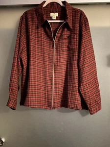 Vintage Woolrich Red Black Plaid Flannel Wool Button Up Shirt Tagged Women’s 2XL - Picture 1 of 5