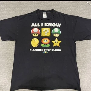 Nintendo T-Shirt Xl Mario Mushroom Star Flower - Picture 1 of 4