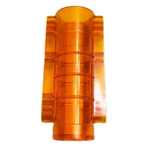 Lego orange Zylinder 9 x 4 x 2 konisch mit flachen Boden Pin Löcher - Bild 1 von 2
