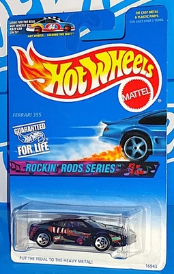 Hot Wheels 1997 Rockin' Rods Series #570 Ferrari 355 negro con 5 SP Foto 1 de 2