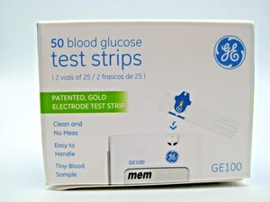 SCRATCH & DENT BOX: GE100 Blood Glucose Test Strips: 50 Count - Picture 1 of 3
