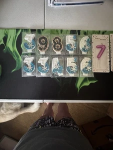 12 Assorted Birthday Number Candles - Picture 1 of 2