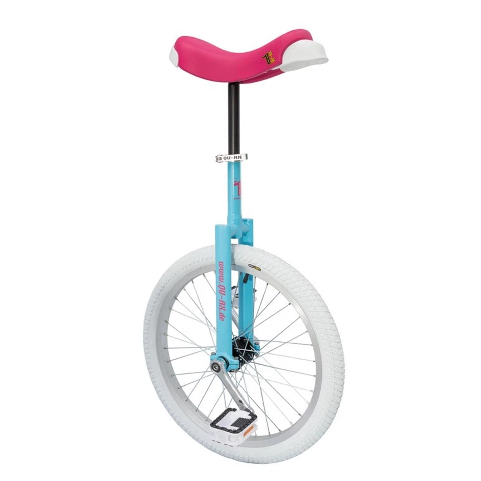 QU-AX Fahrrad Einrad Luxus 20" Blau Pink Alufelge Reifen Weiss City Scooter - Bild 1 von 1