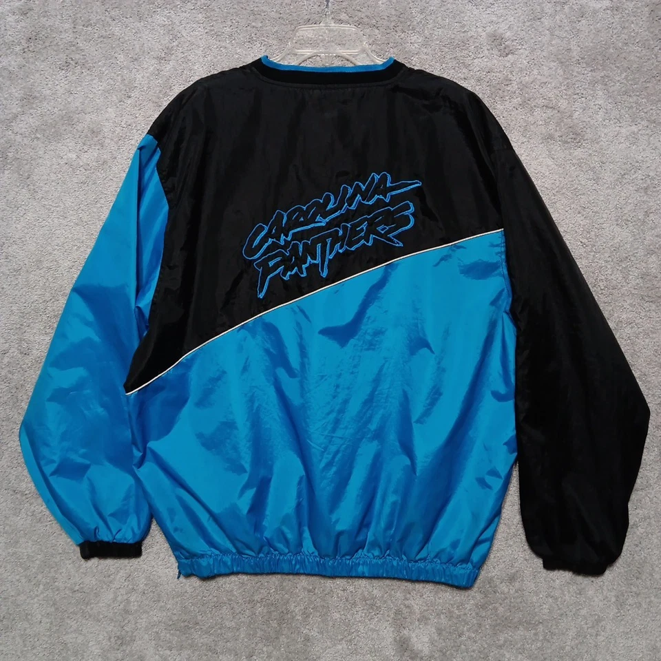 Chaqueta cortavientos vintage Carolina Panthers para hombre 2XL XXL azul cremallera lateral golf NFL Foto 1 de 4