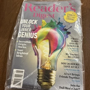 Reader’s Digest Magazine Large Print August September 2024 Issue Plastic Wrapped - Picture 1 of 2
