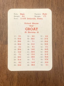 DICK GROAT - PITTISBURGH PIRATES - ABPA 1959 SEASON GAME CARD ERSTDRUCK - Bild 1 von 2