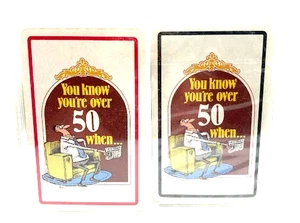 Vintage You Know You Are 50 When … Playing Cards Gag Gift 2 Decks 1 Sealed All C - Picture 1 of 3