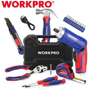 WORKPRO Tool Set 3.7V Rotatable Electric Screwdriver 18PC Portable Home Tool Kit - Picture 1 of 12