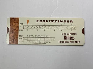 Vintage 1971 Sinex Pharmaceutical Advertising PROFITFINDER SLIDE CHART - Picture 1 of 2