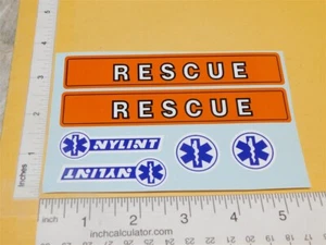 Nylint Chevy Ambulance/Rescue Squad Truck Replacement Stickers NY-121 - Picture 1 of 1