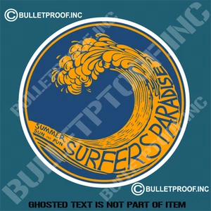 SURFERS PARADISE DECAL STICKER GREAT 4 WOODY SURFING RAT ROD DECALS STICKERS - Bild 1 von 1