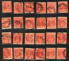 Australia KGV 2d Red OS Perfin  Lot of 24