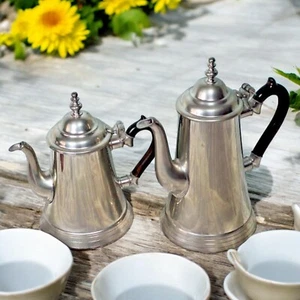 Meeuws Zinn Kaffeekanne und Teekanne passendes Paar Holland LESEN - Bild 1 von 24