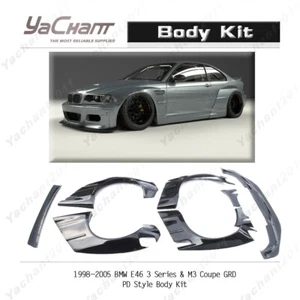 FRP GRD PD Body Kit For 98-05 BMW E46 3 Series & M3 Coupe FENDER SPOILER LIP - Picture 1 of 24
