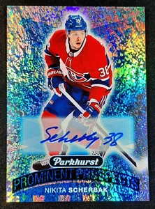 2017-18 Parkhurst Prominent Prospects Auto Nikita Scherbak #PP-2 Rookie Card RC - Picture 1 of 2