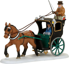 Ceramic Dickens Holiday Cab Ride Figurine Village Accessory, Multicolor, 4, Mult