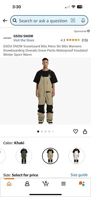 Babero de snowboard GSOU SNOW-talla m Foto 1 de 4