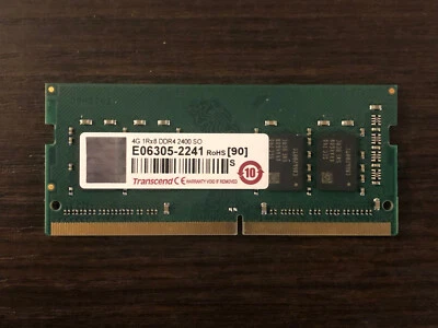 RAM Transcend SO-DIMM 4GB 1Rx8 PC4-19200 DDR4 2400 SO 260 Pin 1,2V TS512MSH64V4H - Immagine 1 di 4