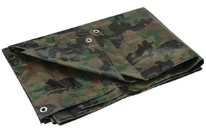 HFT Medium Duty, Dual Use Tarp, 5' 6" x 7' 6", Camoouflage/Green Reversible - Picture 1 of 1