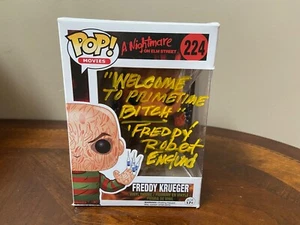 Funko Pop Nightmare Elm Street Freddy Kreuger 224 Signed ROBERT ENGLUND WITH COA - Picture 1 of 8