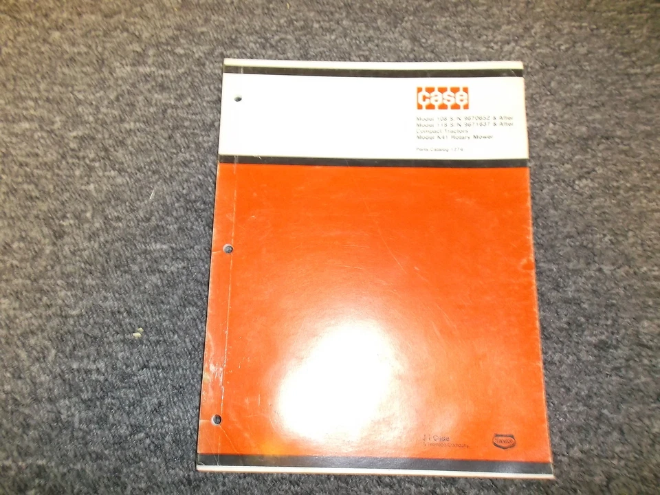 Case K41 Rotary Mower Factory Original Parts Catalog Manual - Image 1 of 1