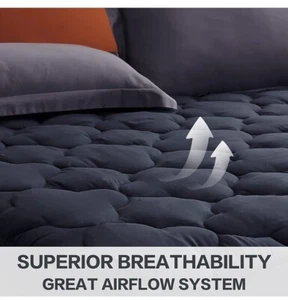 STAR'S TRIP Twin Quilted Mattress Pad Waterproof Fitted Pillow Top Mattress... - Picture 1 of 2