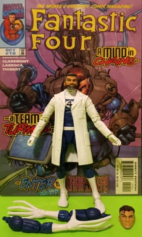 Marvel Legends MISTER FANTASTIC CUSTOM RETRO/SUPER SKULL BAF+FANTASTIC FOUR #10 Cover