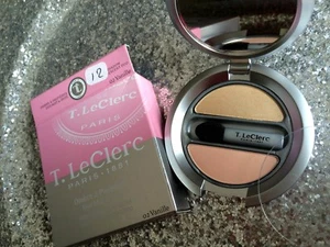 T Leclerc Eyes Makeup Duo Powdered Iridescent & Matte Eyeshadow 02 Vanilla - Picture 1 of 1