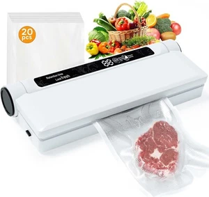 Sigillatrice Sottovuoto Commerciale Sigilla un Sistema Salva Alimenti Pasto Con 20 Sacchetti Omaggio - Foto 1 di 9