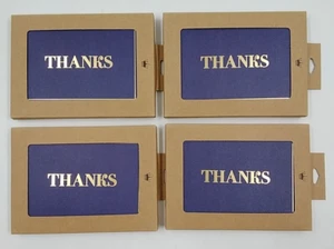 Lot 4 Hallmark Thank You Card Sets 10 per Box (40 Total) Navy Blue "Thanks" - Picture 1 of 3